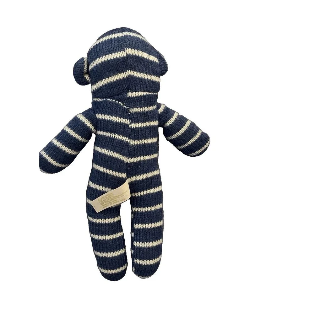 Dan Dee Collector’s Choice Sock Monkey Blue & White Stripe 9 in.